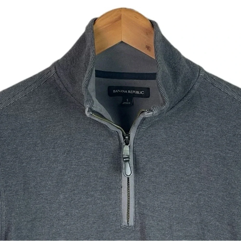 B16 Men’s Banana Republic Preppy Quarter Zip Pullover Casual Sweatshirt S